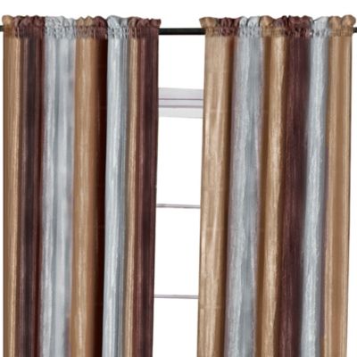 Ombre Crushed Satin Sheer Single Window Curtains & Valances - 50 in. W x 84 in. L, Sage