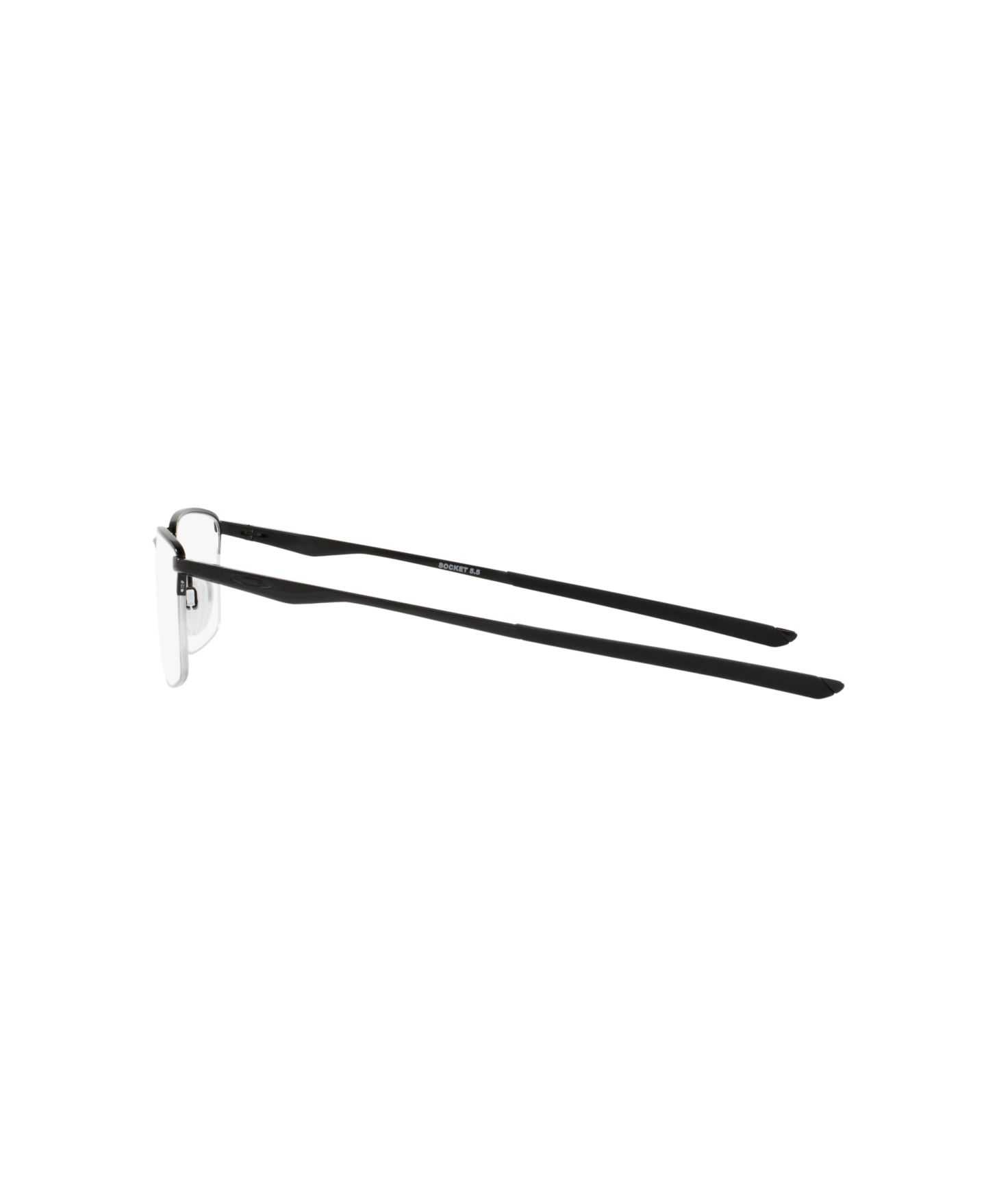 Мужские очки Celine Oakley Man Rectangle Metal OX3218 Socket 5.5 Eyeglasses, цвет: Полированный чёрный — фото 4
