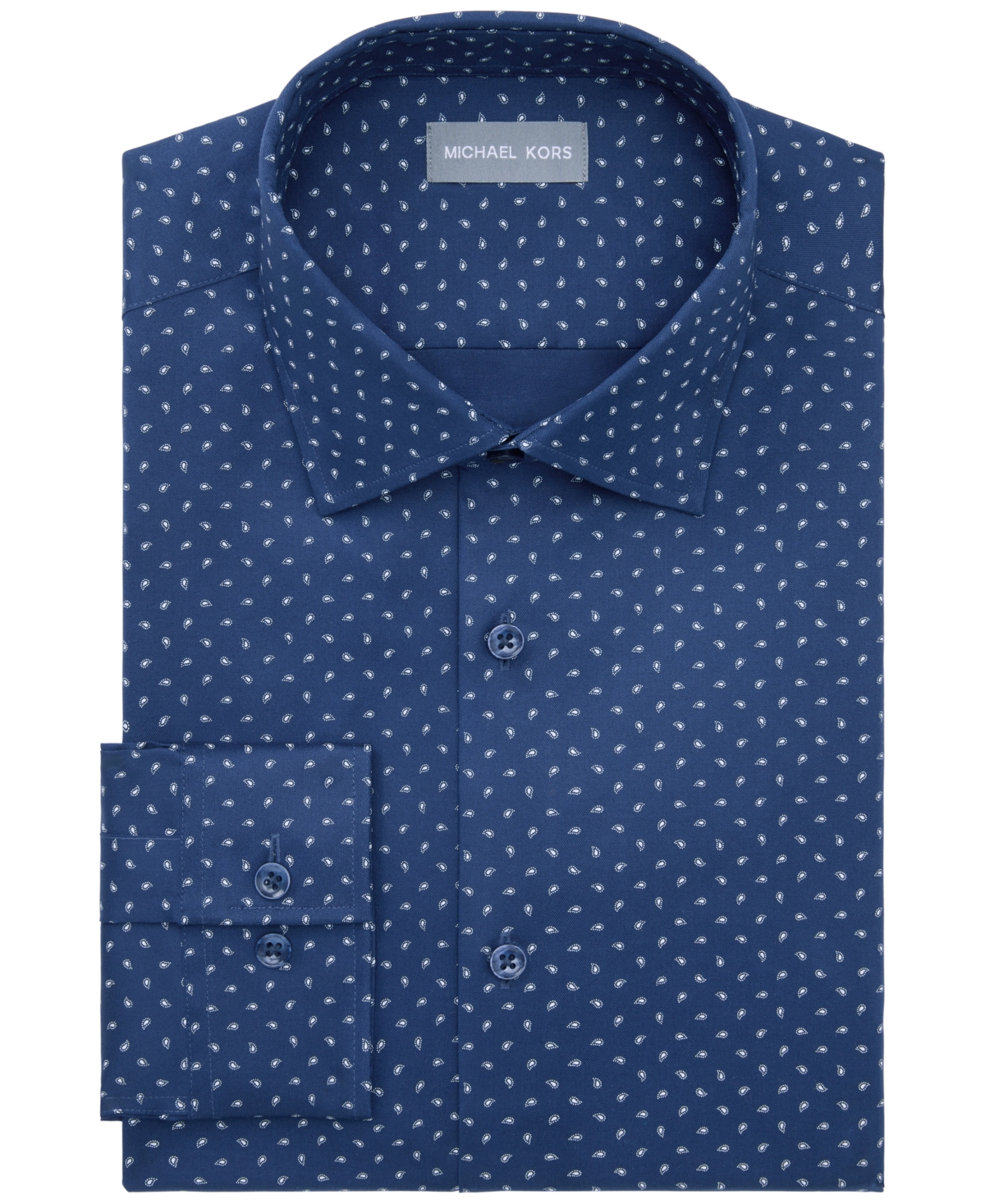 Michael Kors Men's Ultra Regular Fit Long Sleeve Dress Shirt In Blue