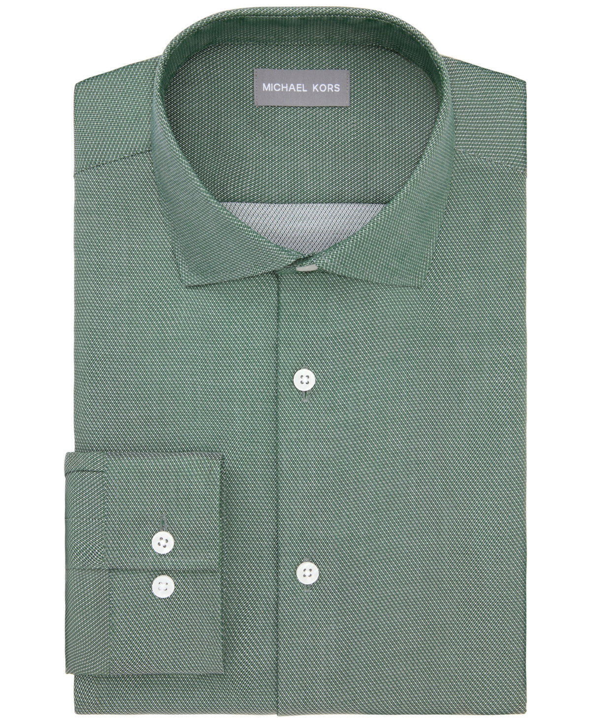 Michael Kors Men's Ultra Wrinkle Free Comfort Stretch Slim Fit Dress Shirt In Gray