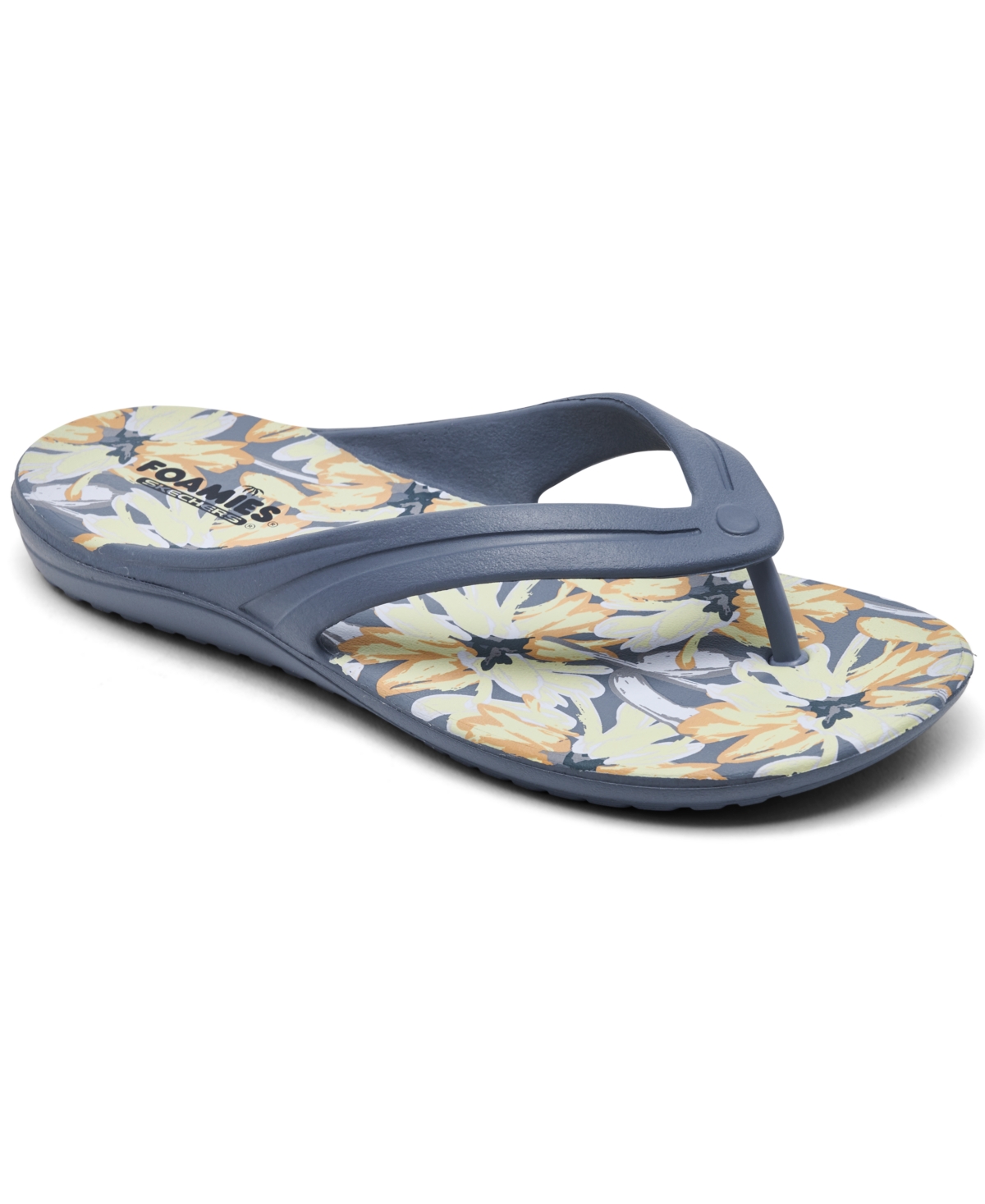 Women's Foamies: Bay Breeze - Island Kiss Flip Flop Thong Sandals from Finish Line - Slate