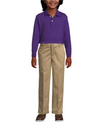 Girls Long Sleeve Interlock Polo Shirt