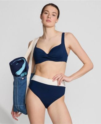 Women's Reversible Ultra High Leg High Waisted Bikini Swim Bottoms