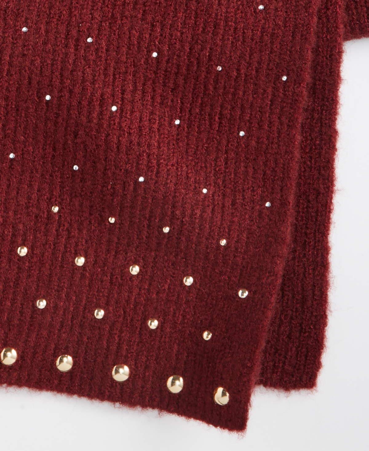 Inc International Concepts Solid Studded Muffler Scarf, Macy's Exclusive In Burgundy