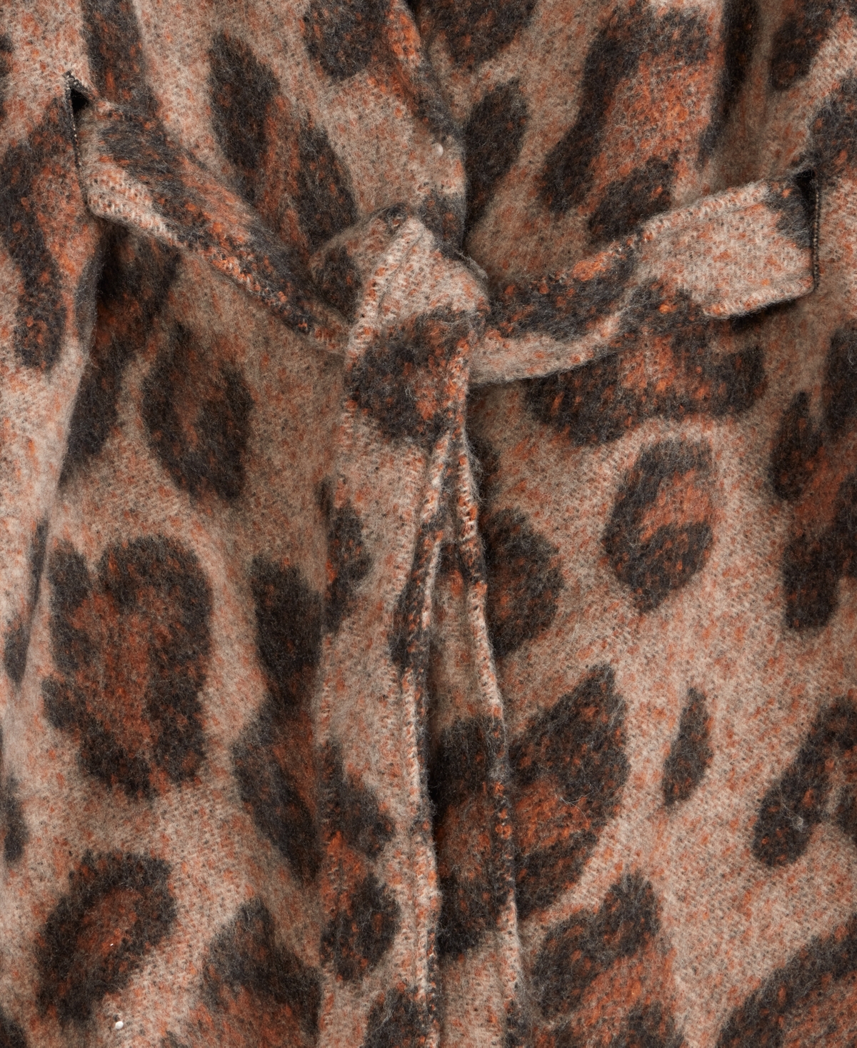 I.n.c. International Concepts Animal Printed Belted Ruana Topper Natural Wrap, Macy's Exclusive
