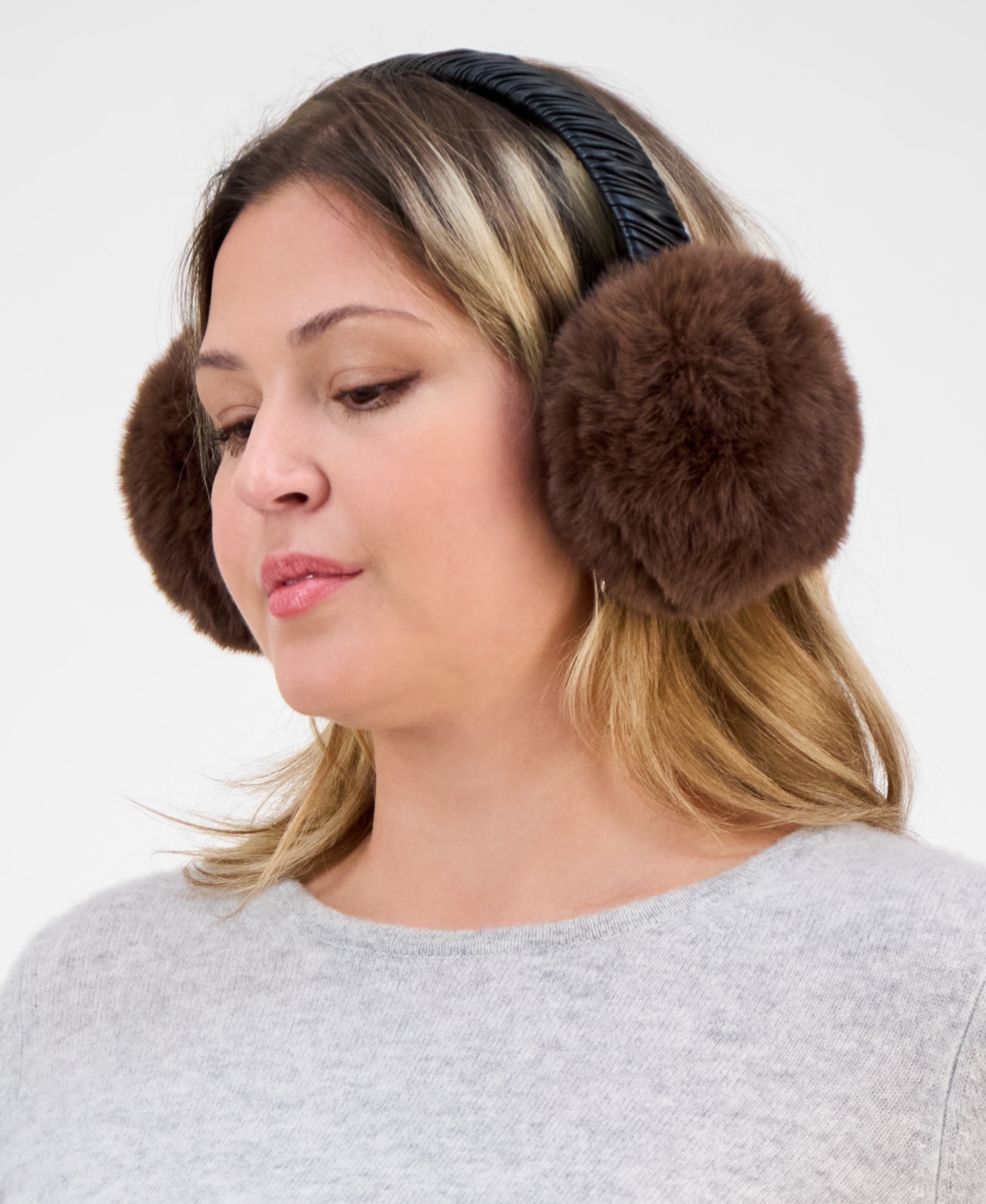 Inc International Concepts Faux Fur Earmuffs, Macy's Exclusive In Brown