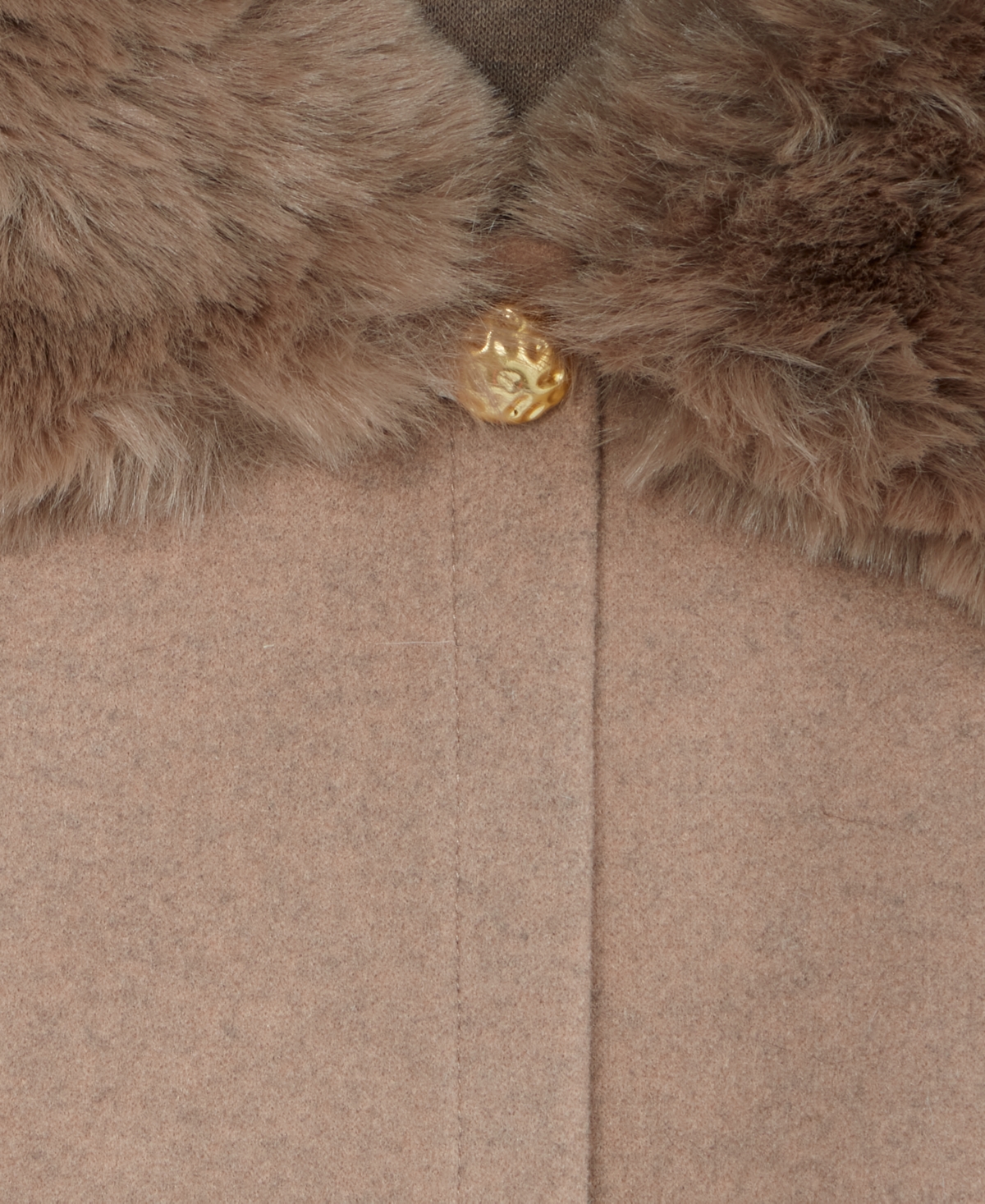 Inc International Concepts Cropped Cape Topper With Faux Fur Collar, Macy's Exclusive In Brown