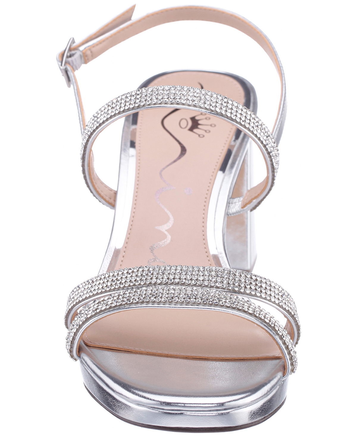 Nina Women's Berna Block-heel Strappy Sandals In Silver