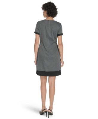 Women's Herringbone Crew Neck Dress
