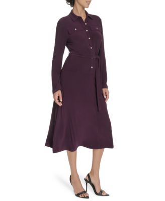 Women's V-Neck Jersey Shirt Dress