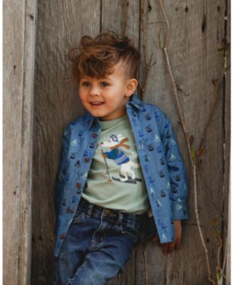 Big Boys Long Sleeve Cotton Jersey Tee Jade Green