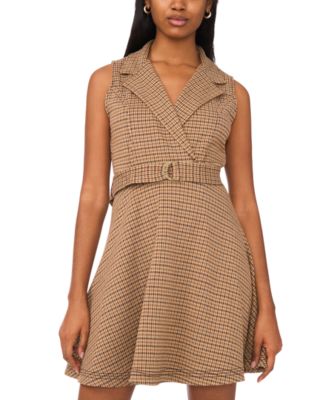 Women's Sleeveless V-Neck Fit & Flare Dress