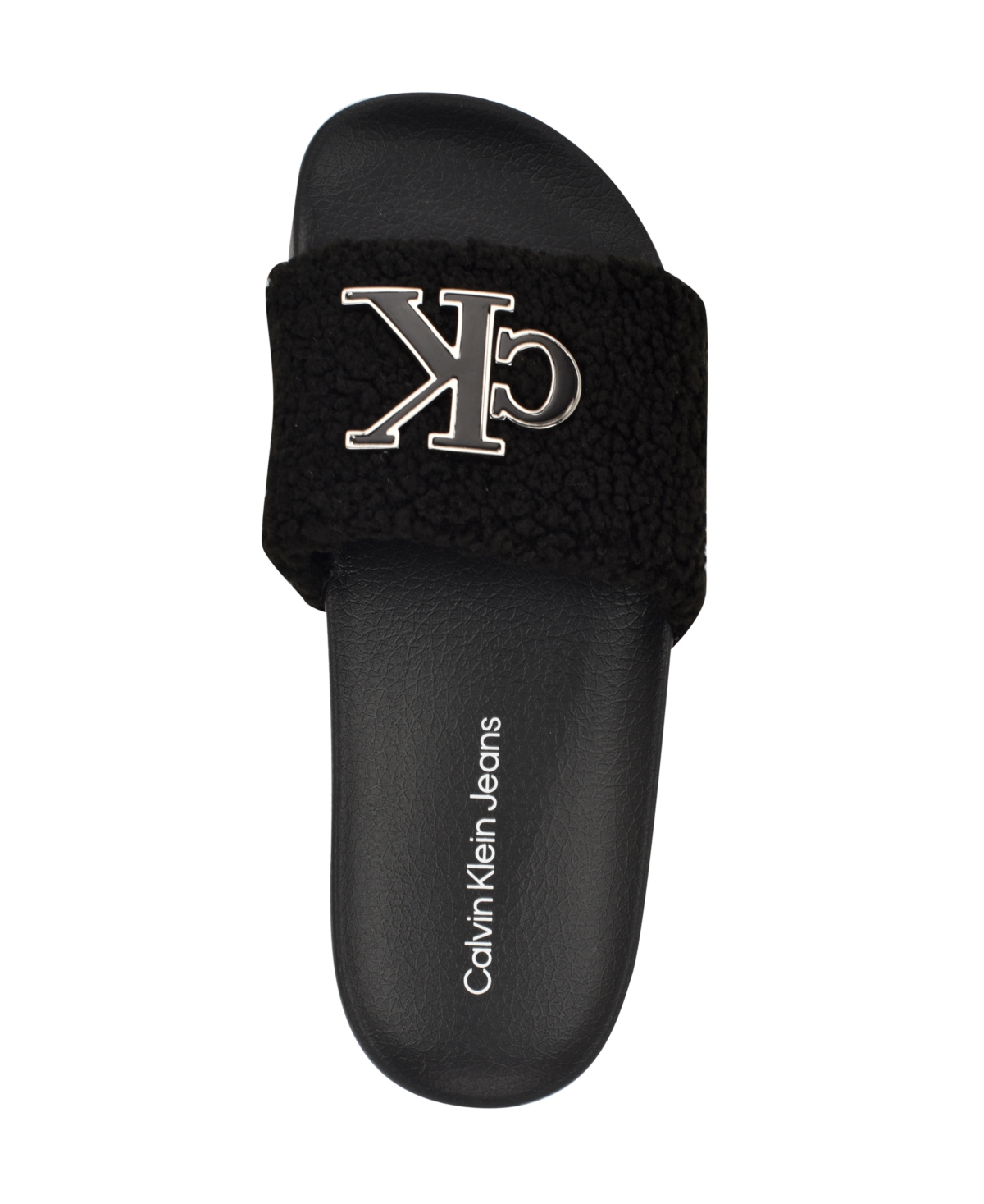 Calvin Klein Women's Ahva Cozy Slip-on Pool Slides In Black