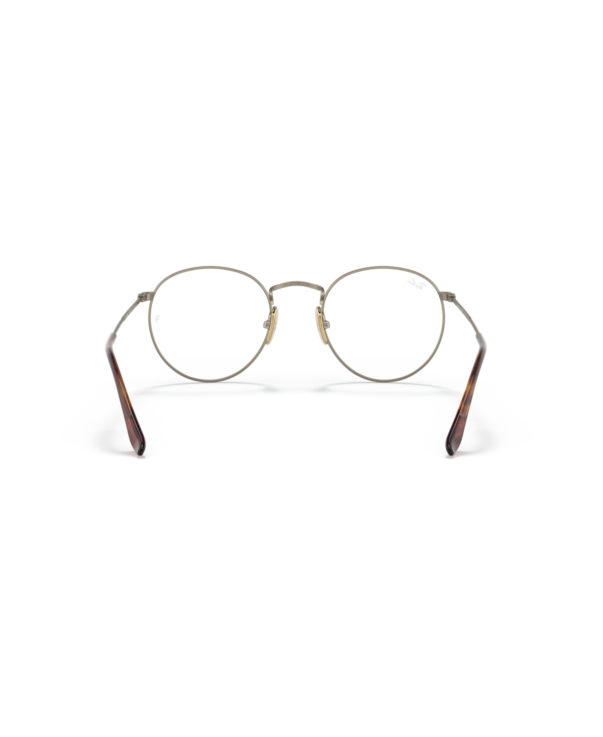 Ray Ban Unisex Round Titanium Optics Eyeglasses, Rb8247v In Brown