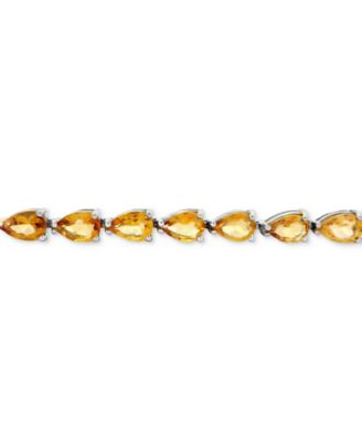 Citrine Pear Tennis Bracelet (9-3/8 ct. t.w.) in Sterling Silver