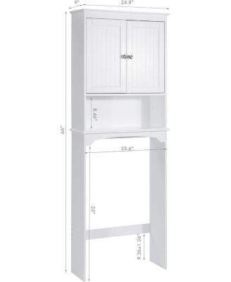 Spirich Over-The-Bathroom Storage Cabinet Organizer for Bathroom, White