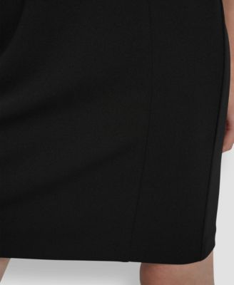 Women's Square Neck 3/4 Sleeve Sheath Dress