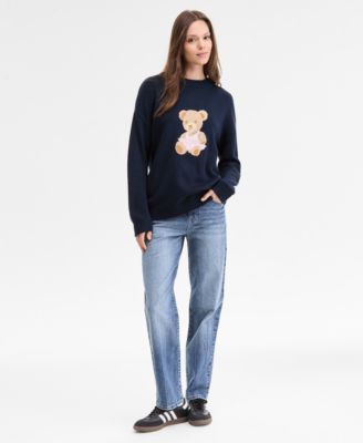 Juniors' Teddy Bear Tunic Sweater