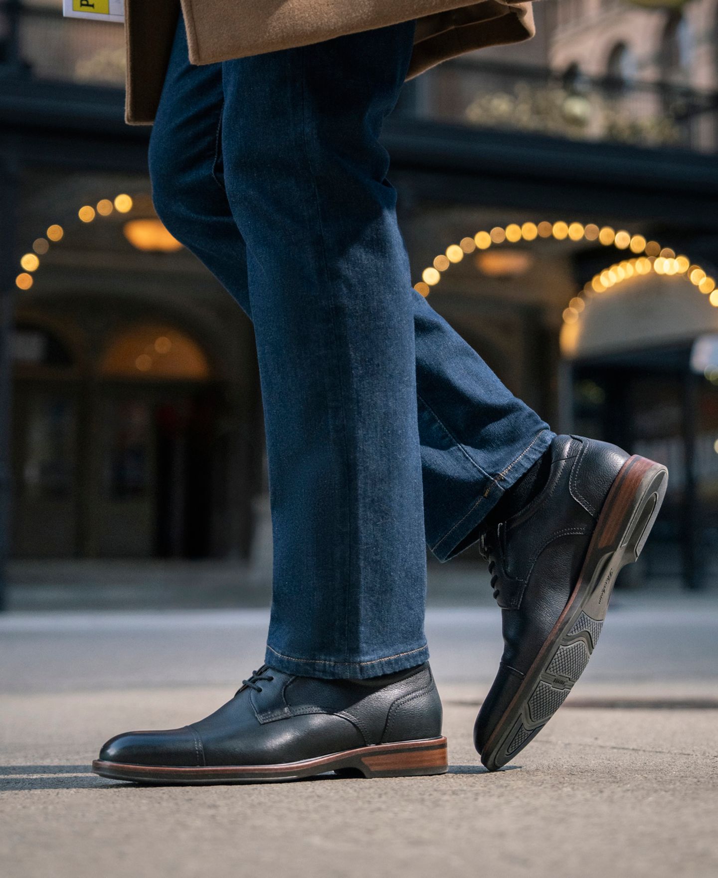 Florsheim Men's Traveler Cap Toe Oxford, цвет: Чёрный — фото 8