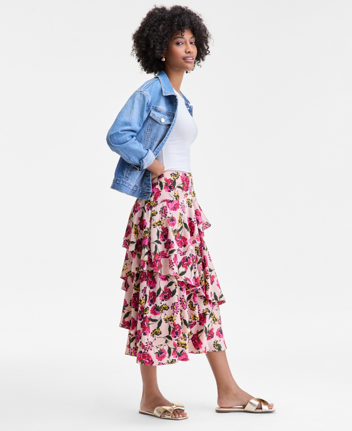 On 34th Women's Tiered Ruffle Midi Skirt, Macy's Exclusive
