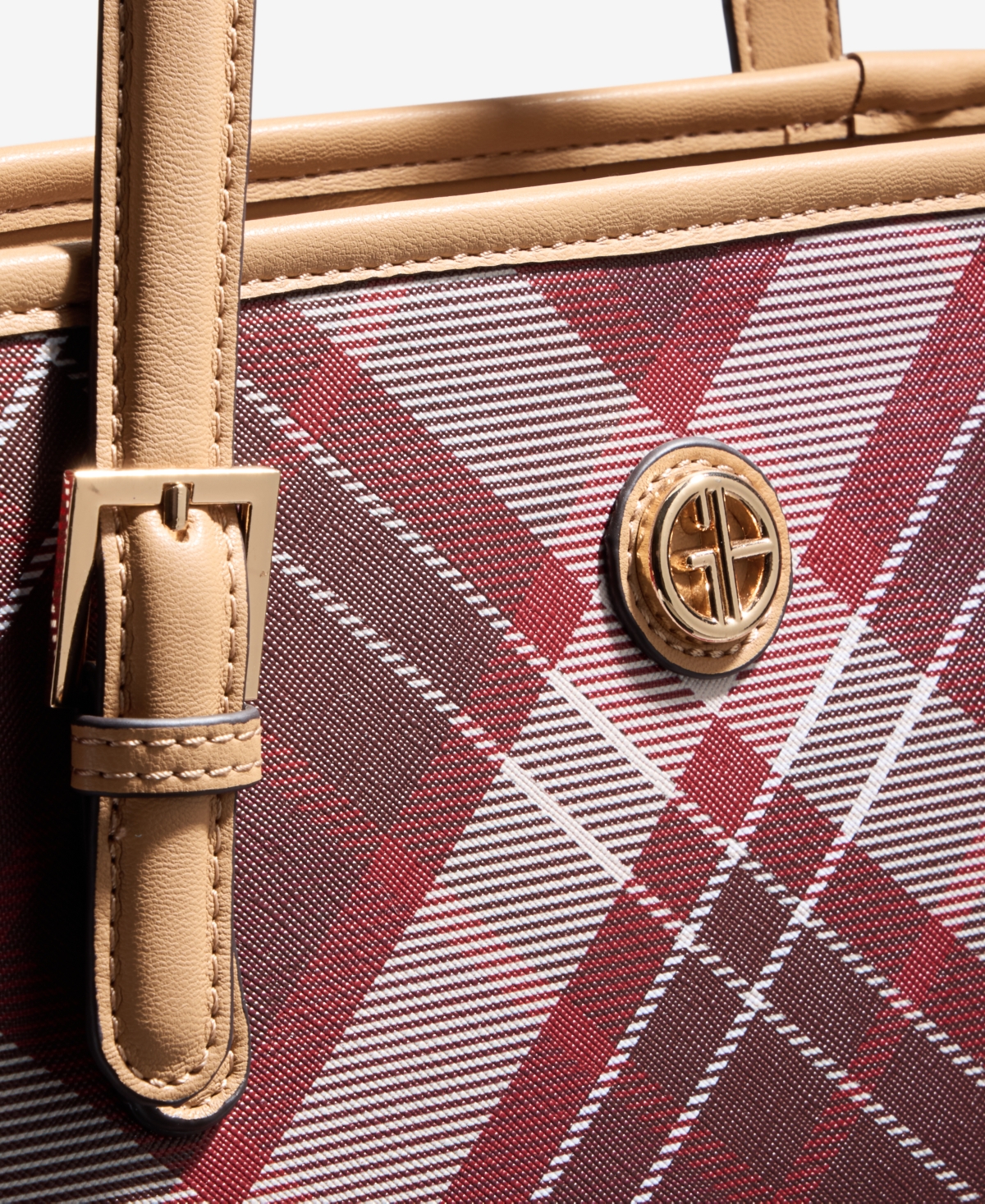Giani Bernini Plaid Tulip Tote Bag, Macy's Exclusive