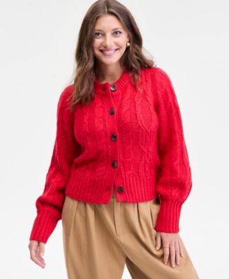 On 34th - Women's Chunky Cable-Knit Cardigan