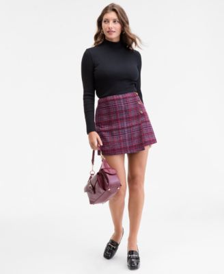 Women's Mock Neck Micro-Rib Top, Macy's Exclusive