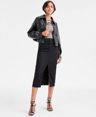 Women's Flaminia Cropped Faux-Leather Jacket