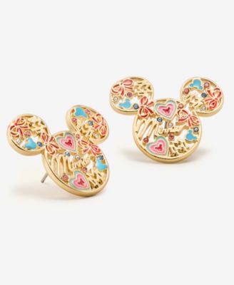 Disney | Macy's Minnie Mouse Motif Statement Earrings, Macy's Exclusive