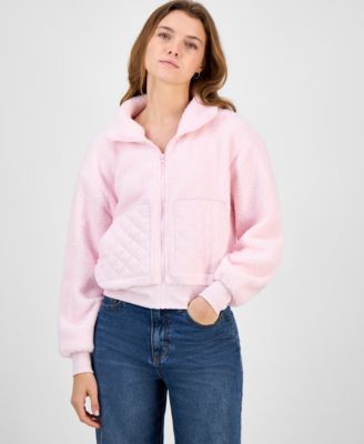 Juniors' Full-Zip Teddy Fleece Jacket