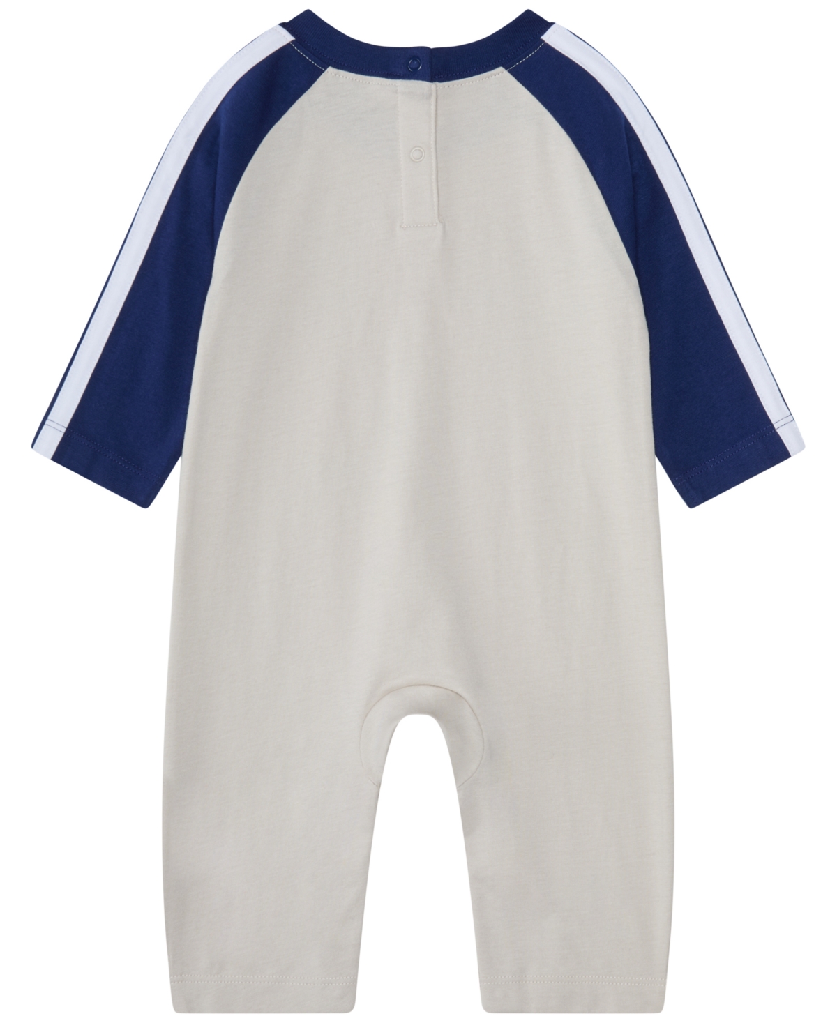 Adidas Originals Baby Boys Long Sleeve Graphic Coverall In Gray