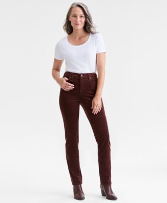 Style & Co - Petite Straight-Leg Corduroy Jeans