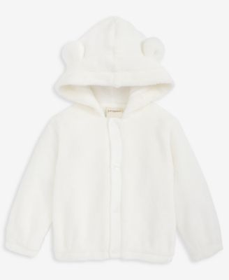 Baby Bear-Ear Hooded Faux-Sherpa Jacket, Macy's Exclusive