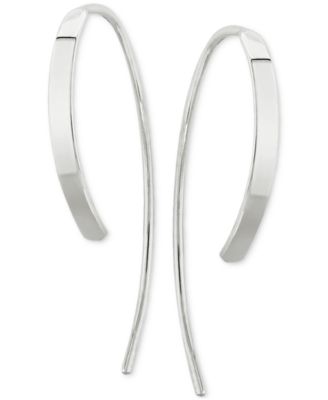 Simple Sweep Drop Earrings Set in 14k Gold