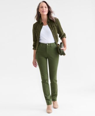 Style & Co Women's Straight-Leg High Rise Twill Pants, Created for