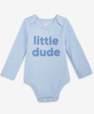 First Impressions - Baby Boys Little Dude Long-Sleeve Bodysuit