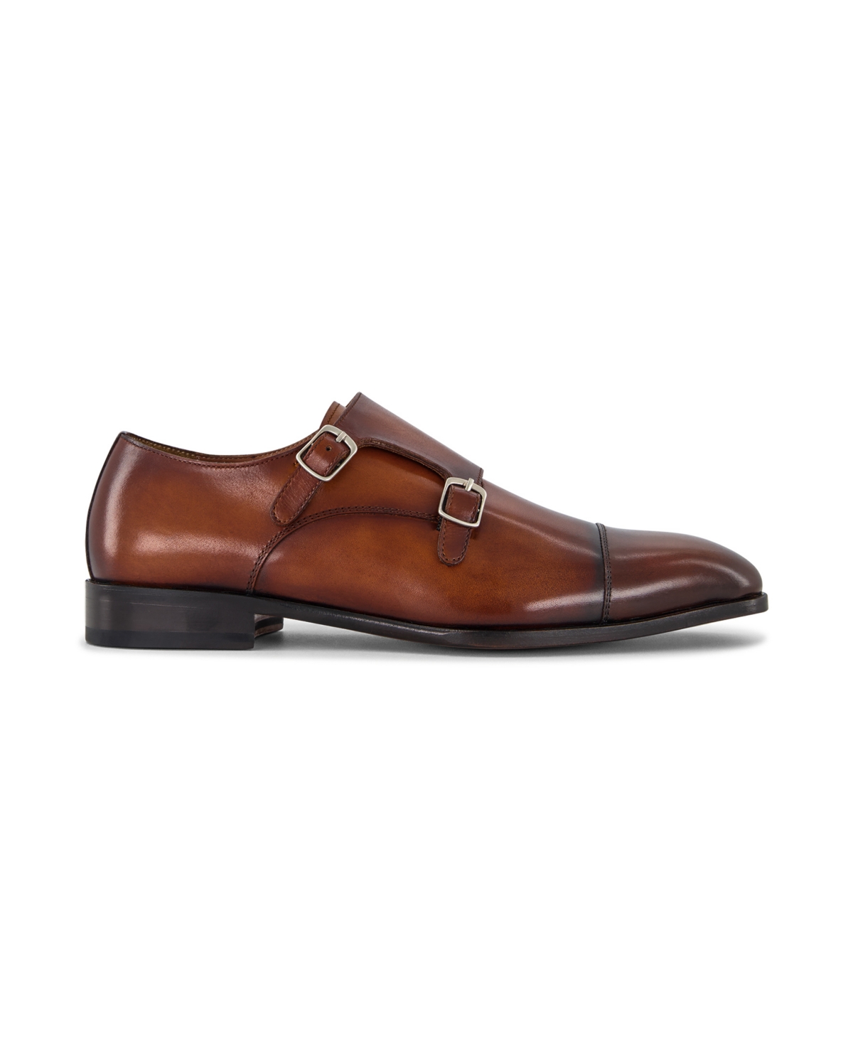 Anthony Veer Bexley Double Monk Boot In Brown