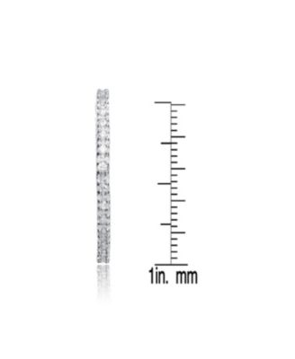 Sterling Silver White Gold and 14K Gold Plated Cubic Zirconia Hoop Earrings