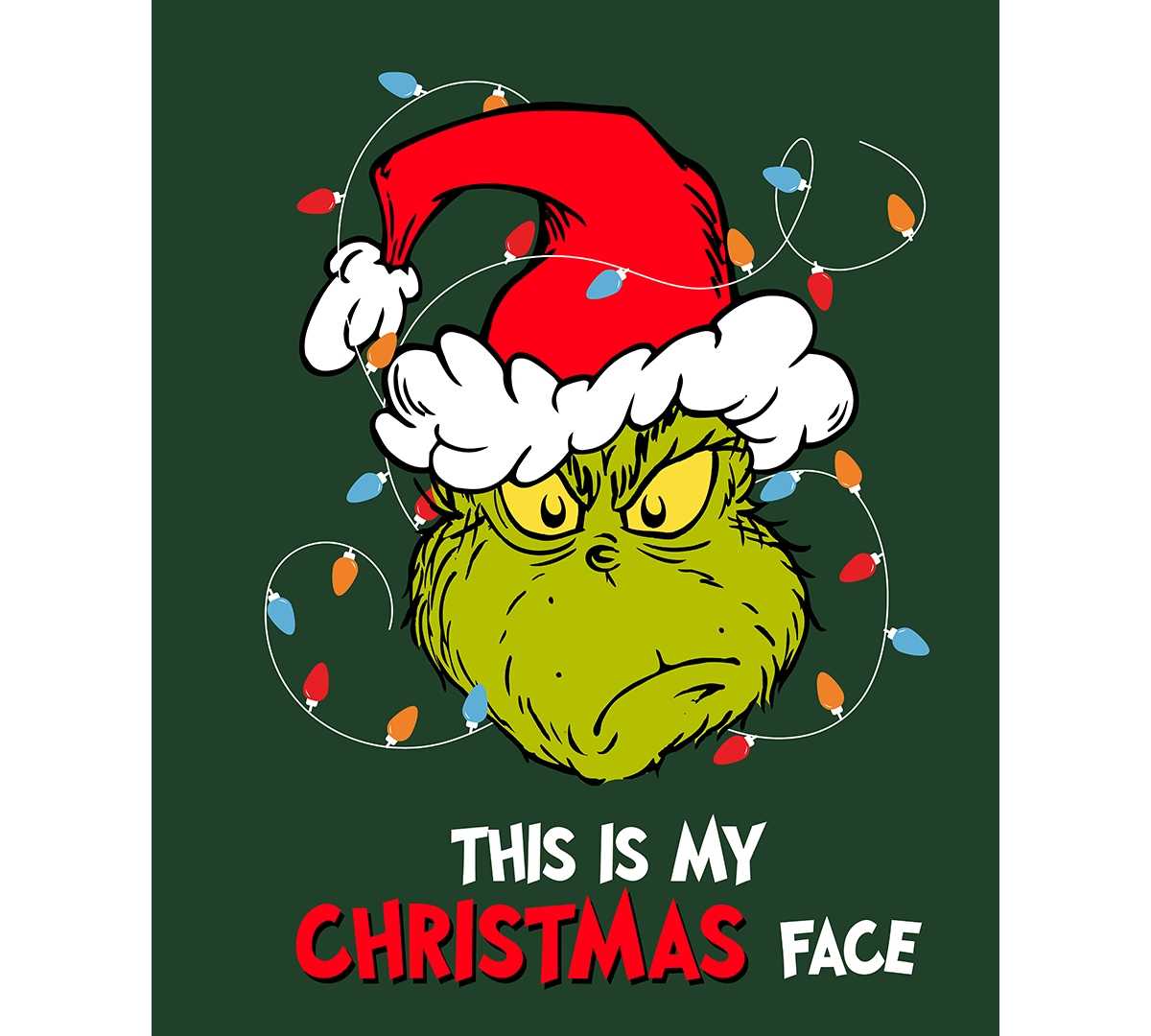 Hybrid Men's Long Sleeves Grinch Merry Whatever Graphic T-shirt In Green