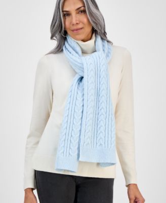 Women's Solid Cable Knit Scarf, Macy's Exclusive 