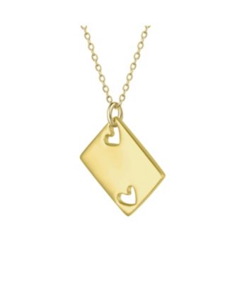Kids 14K Gold Plated Heart Cutout Pendant Necklace