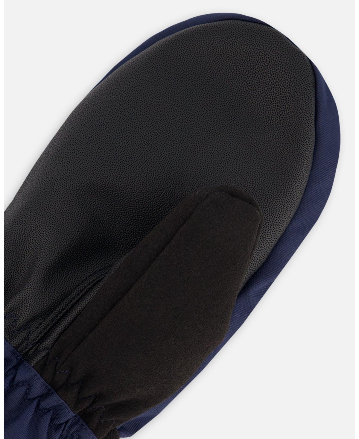 Deux par Kids Unisex Winter Mittens Teknik Navy Blue