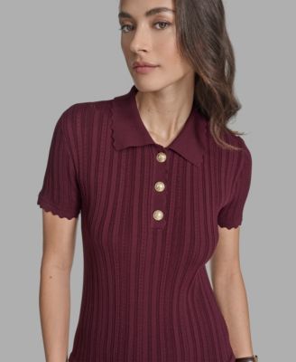 Women's Drop-Waist Pleated-Skirt Mini Dress