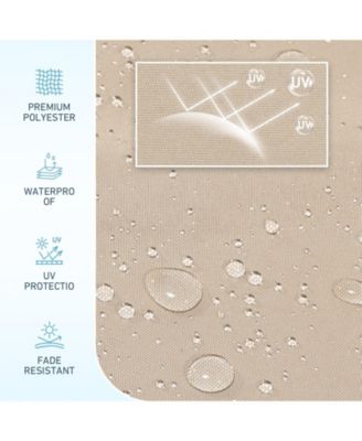 9FT Outdoor Patio Market Umbrella Aluminum Frame with Push Button Tilt Crank and 8 Steel Ribs, UV Protection Waterproof, for Garden Deck Backyard and Pool