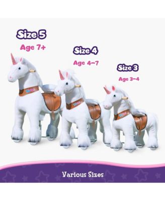 Ride-on Unicorn White Model U Size 4 for 4-7 Years