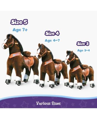 Ride-on Horse Chocolate Model U Size 4 for 4-7 Years