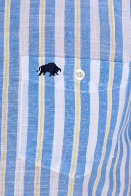 Big & Tall Short Sleeve Cotton Linen Look Shirt