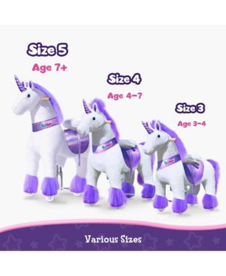 Ride-on Unicorn Purple Model U Size 4 for 4-7 Years