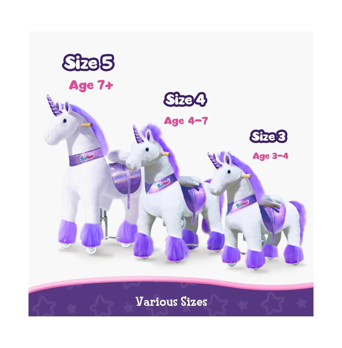 PonyCycle Ride-on Unicorn Purple Model U Size 4 for 4-7 Years