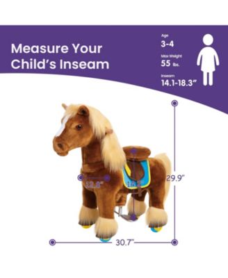 Ride-on Horse Brown Model X Size 3 for 3-4 Years
